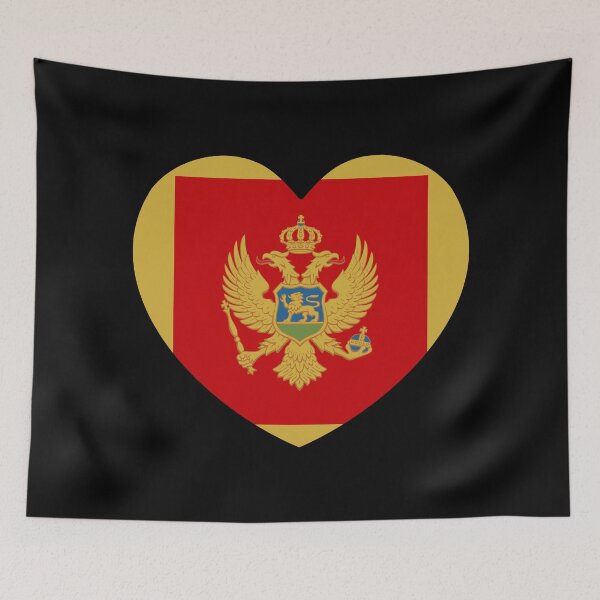 Item preview, Montenegro Flag Heart ME designed and sold by shitpostee.