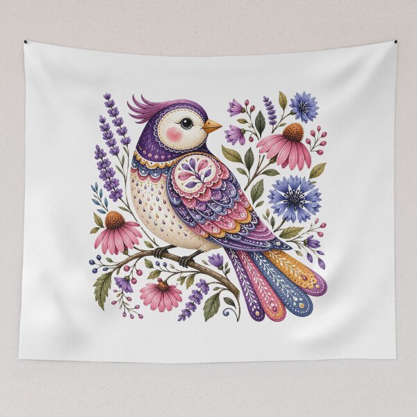 Item preview, Colorful Folk Bird designed and sold by PetalGarden.