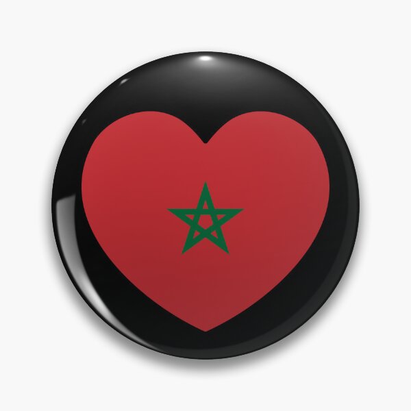 Item preview, Morocco Flag Heart MA designed and sold by shitpostee.