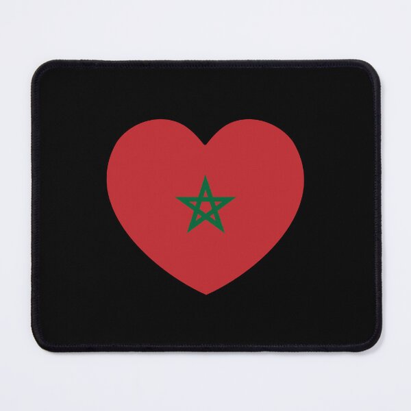 Item preview, Morocco Flag Heart MA designed and sold by shitpostee.