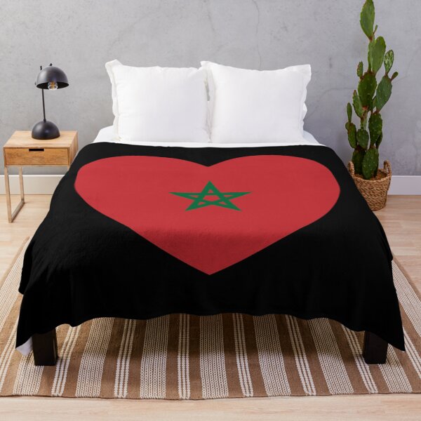 Item preview, Morocco Flag Heart MA designed and sold by shitpostee.