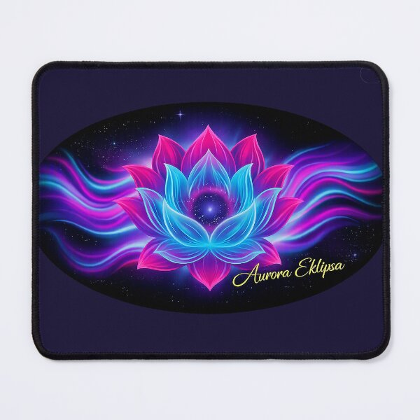 Item preview, Aurora Eklipsa - Neon Cosmic Lotus designed and sold by Duoluminis-luminko.