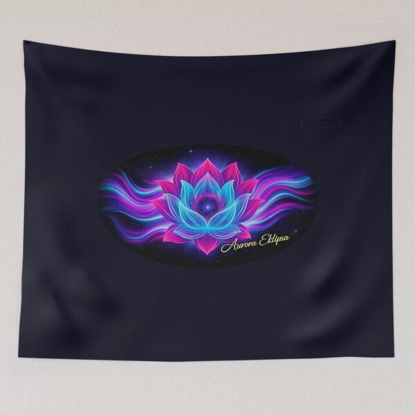 Item preview, Aurora Eklipsa - Neon Cosmic Lotus designed and sold by Duoluminis-luminko.