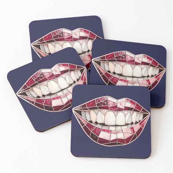 Item preview,  Stained Glass Lips Smile Mosaic Art designed and sold by asudesign.