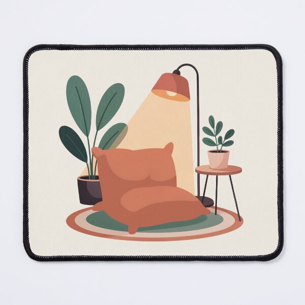 Item preview, Cozy Floor Cushion Corner Wall Art designed and sold by TrendMorphic.