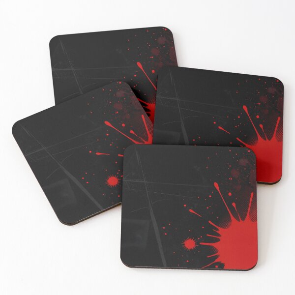 Item preview, Moody Grunge Backdrop with Red Ink Splatter and Halftone Dots designed and sold by SparroCreative.