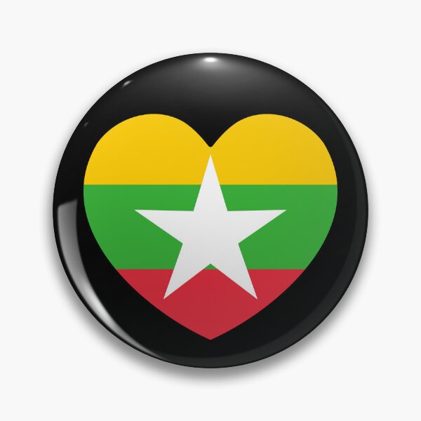 Item preview, Myanmar Flag Heart MM designed and sold by shitpostee.