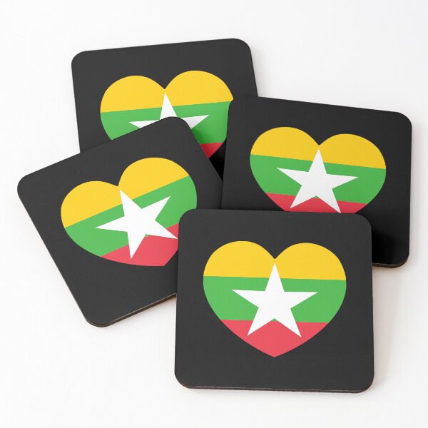 Item preview, Myanmar Flag Heart MM designed and sold by shitpostee.