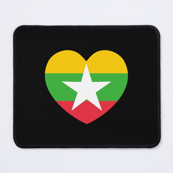 Item preview, Myanmar Flag Heart MM designed and sold by shitpostee.