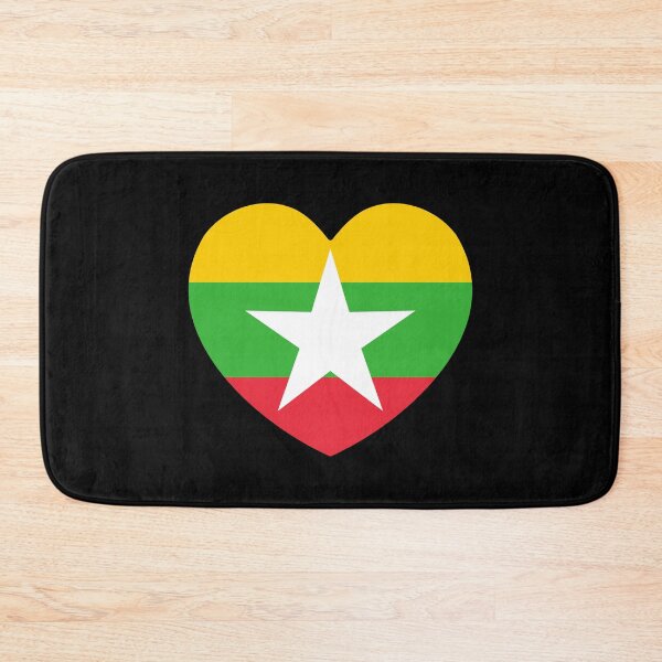 Item preview, Myanmar Flag Heart MM designed and sold by shitpostee.