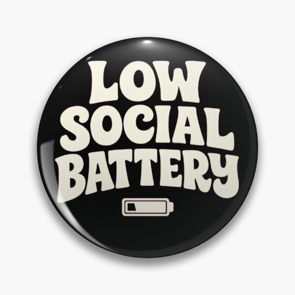 Item preview, Low Social Battery Funny Introvert Quote Retro Typography Design designed and sold by Nawi32.