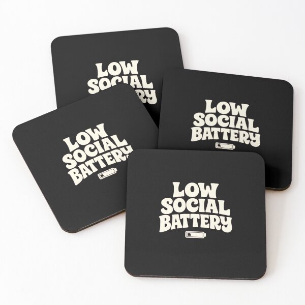 Item preview, Low Social Battery Funny Introvert Quote Retro Typography Design designed and sold by Nawi32.