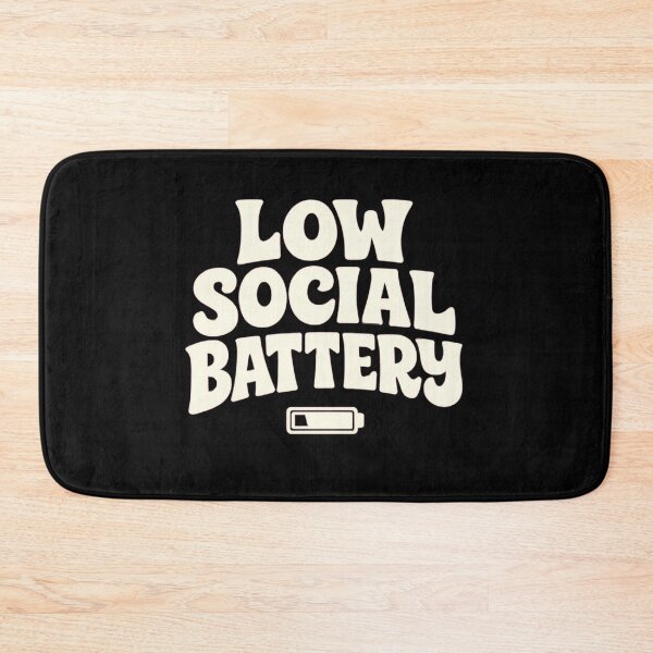 Item preview, Low Social Battery Funny Introvert Quote Retro Typography Design designed and sold by Nawi32.