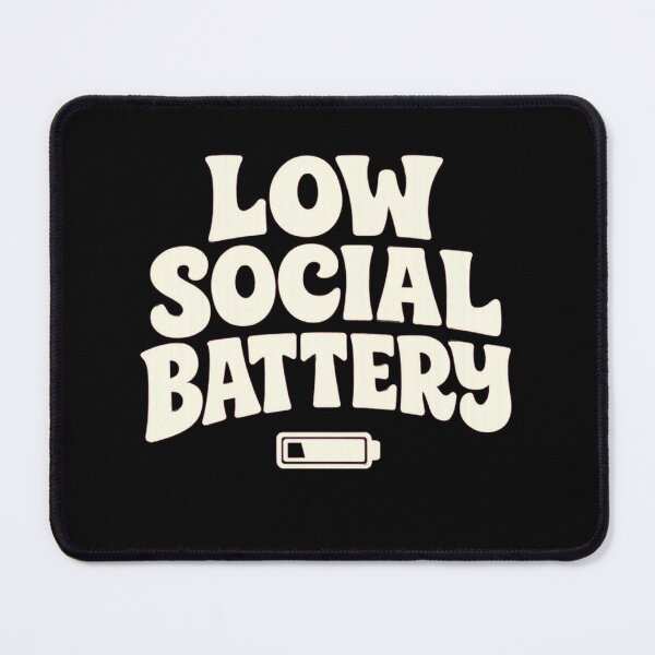 Item preview, Low Social Battery Funny Introvert Quote Retro Typography Design designed and sold by Nawi32.