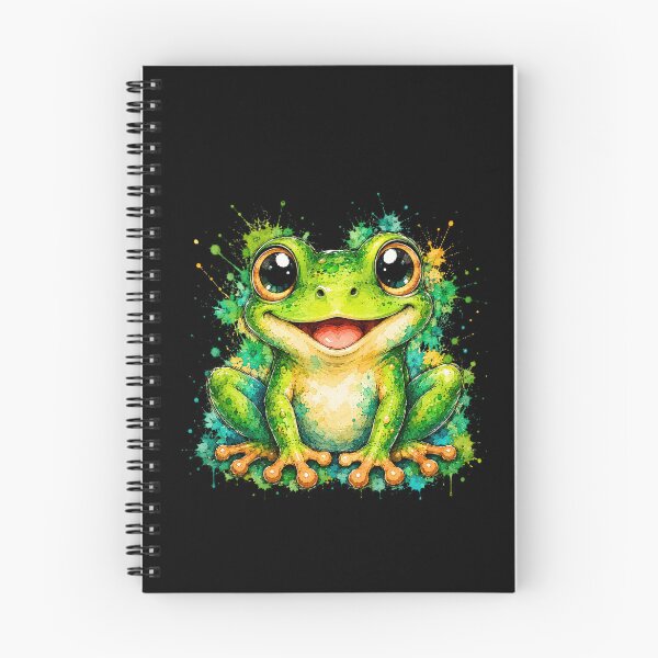 Item preview, Kawaii Tree Frog Watercolor Art – Cute Colorful Animal Illustration designed and sold by ColorSplash123.