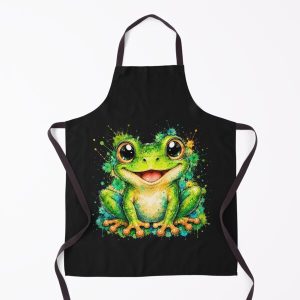Item preview, Kawaii Tree Frog Watercolor Art – Cute Colorful Animal Illustration designed and sold by ColorSplash123.