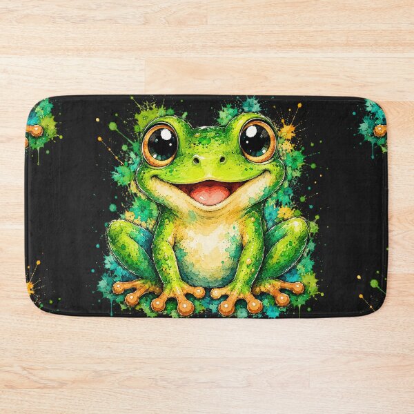 Item preview, Kawaii Tree Frog Watercolor Art – Cute Colorful Animal Illustration designed and sold by ColorSplash123.