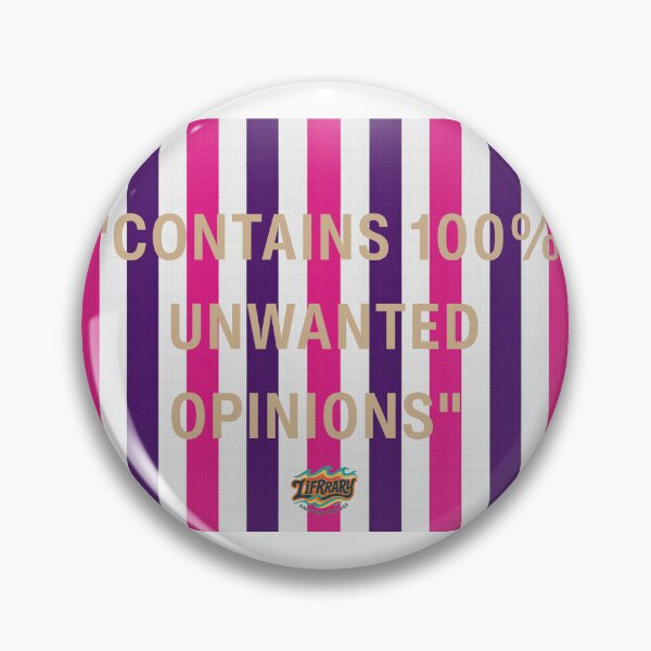 Item preview, Contains 100 Percent Unwanted Opinions - Funny Pink Stripe designed and sold by lifrary365.