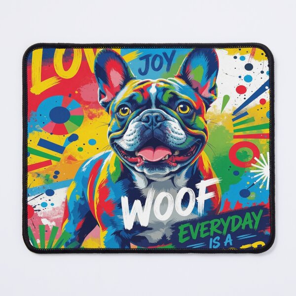 Item preview, Love Joy Woof – Colorful French Bulldog Pop Art designed and sold by cipoprimo.