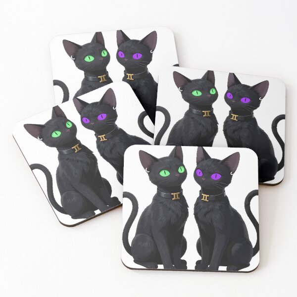 Item preview, Gothic Gemini Two-Headed Cat designed and sold by IllumeInk.