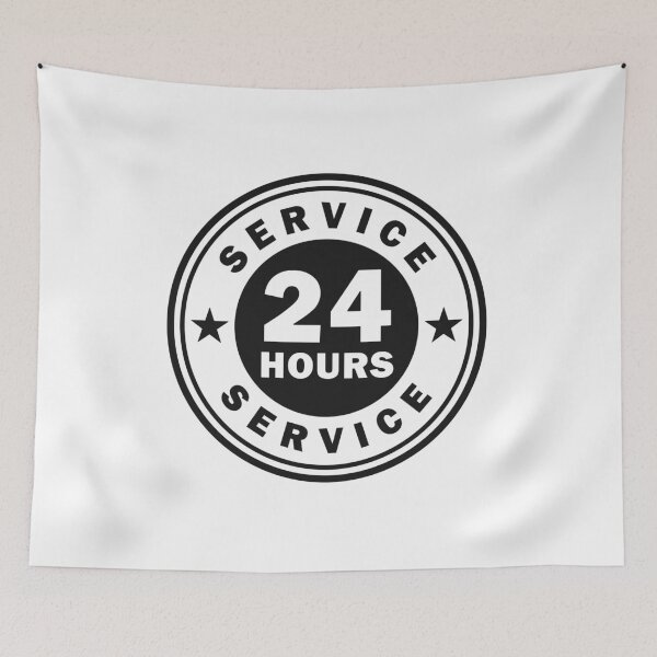 Item preview, 24/7 Service Circle Icon Symbol designed and sold by VectorForge Studio.