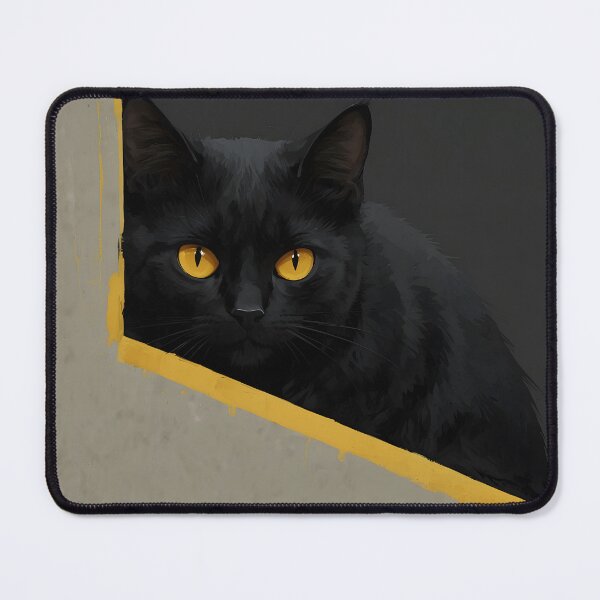 Item preview, Shadow Cat with Glowing Golden Eyes designed and sold by KiraChie.