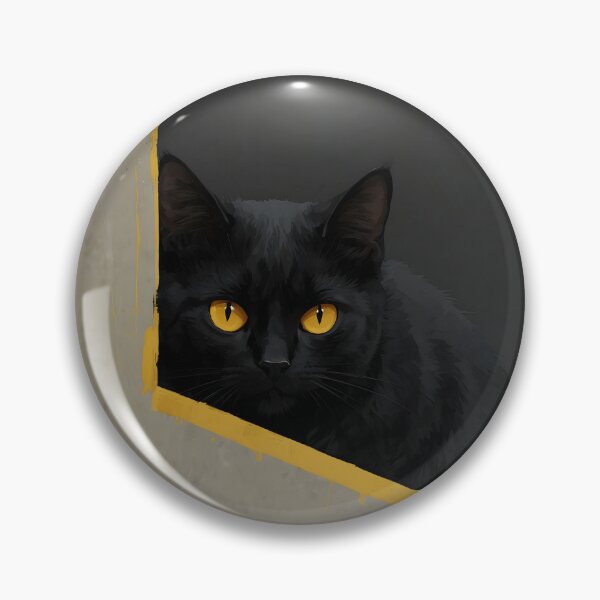 Item preview, Shadow Cat with Glowing Golden Eyes designed and sold by KiraChie.