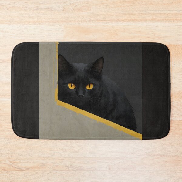 Item preview, Shadow Cat with Glowing Golden Eyes designed and sold by KiraChie.