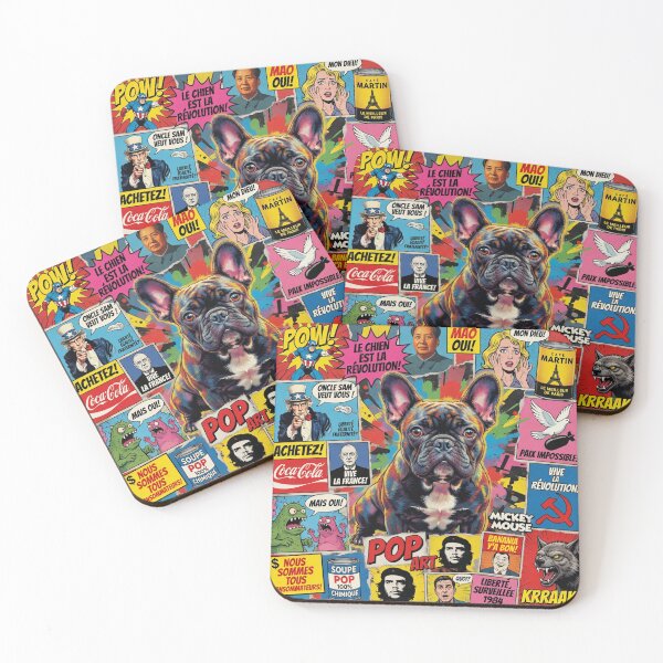Item preview, French Bulldog Pop Culture Collage – Bold Retro Comic Art designed and sold by cipoprimo.