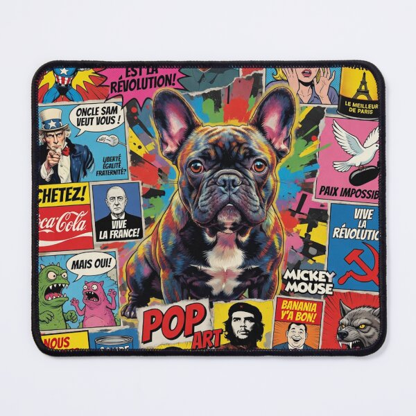 Item preview, French Bulldog Pop Culture Collage – Bold Retro Comic Art designed and sold by cipoprimo.