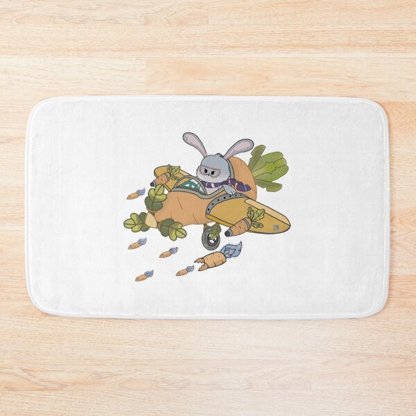 Item preview, Captain Fluffy Bunny Funny Carrot Rocket Fighter Jet Design designed and sold by Shoaibstudio.