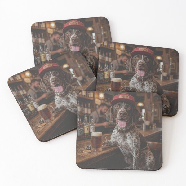 Item preview, German Shorthaired Pointer Bar Dog Beer Lover Funny Pub designed and sold by raedattia.