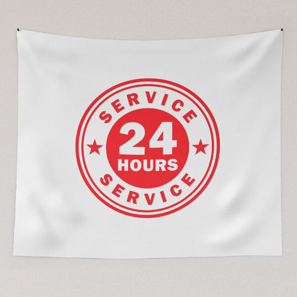 Item preview, 24/7 Service Circle Icon Symbol designed and sold by VectorForge Studio.