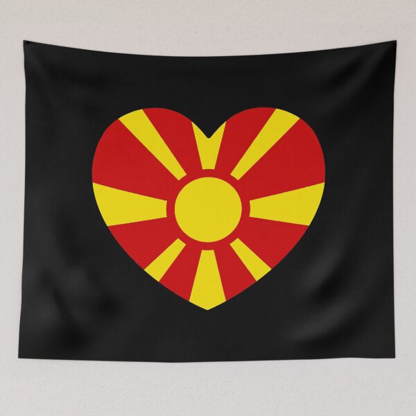 Item preview, North Macedonia Flag Heart MK designed and sold by shitpostee.