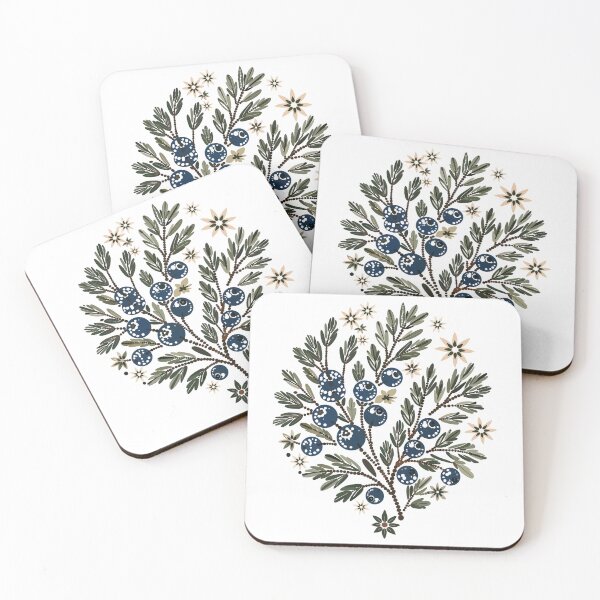 Item preview, Junipers berry Brach with green leaves designed and sold by Lannanun.