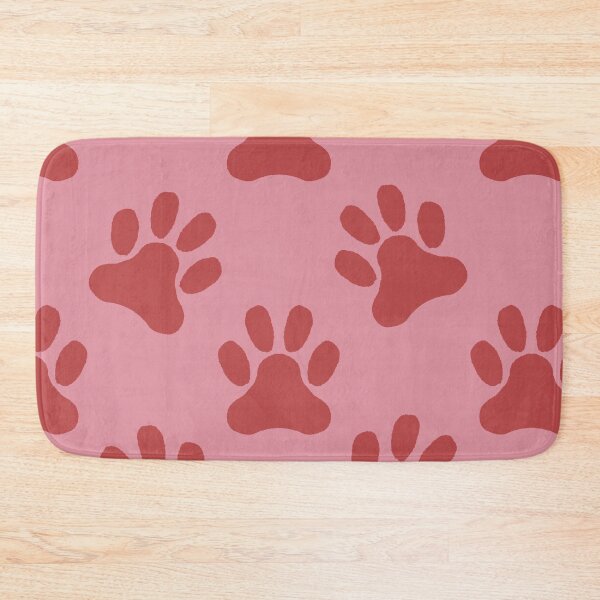Item preview, Large  Blush Pink Rustic Paw Print Pattern Design designed and sold by DColourMuse.