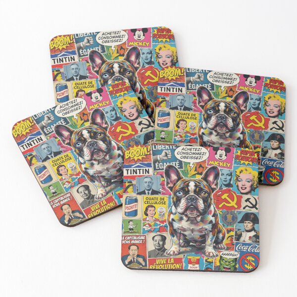 Item preview, French Bulldog Pop Culture Collage designed and sold by cipoprimo.