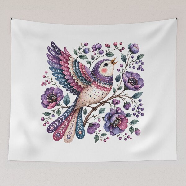 Item preview, Folk Floral Illustration designed and sold by PetalGarden.