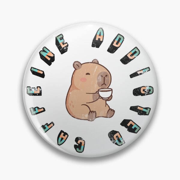 Item preview, Cute Coffee Lover - Capybara Caffeine Addicted Funny Animal Design designed and sold by Kerosene Design.