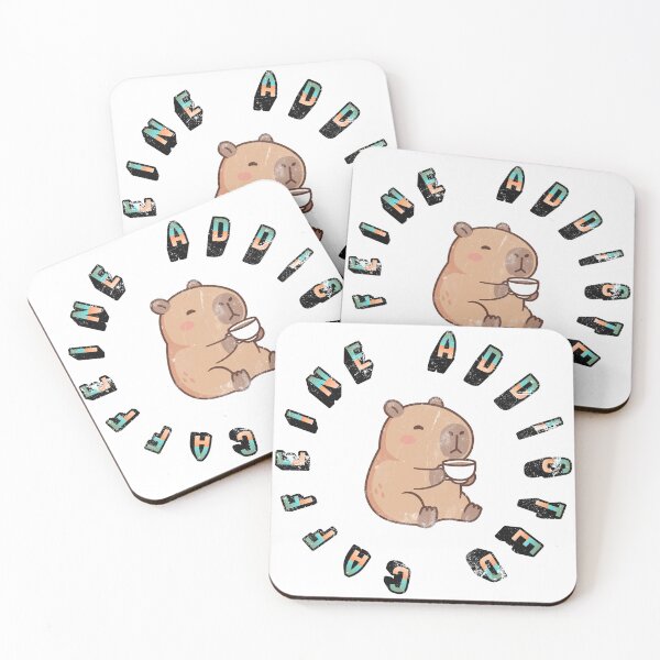Item preview, Cute Coffee Lover - Capybara Caffeine Addicted Funny Animal Design designed and sold by Kerosene Design.