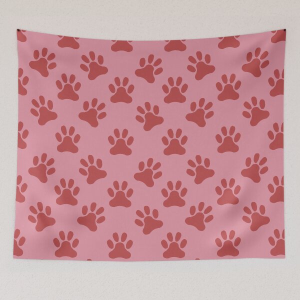 Item preview, Medium  Blush Pink Rustic Paw Print Pattern Design designed and sold by DColourMuse.