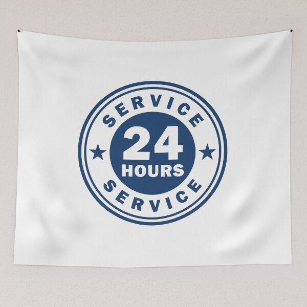 Item preview, 24/7 Service Circle Icon Symbol designed and sold by VectorForge Studio.