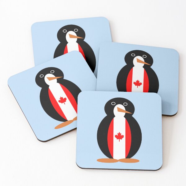 Item preview, Ms. Penguin Wearing Canadian Flag Vest designed and sold by AuntieShoe.