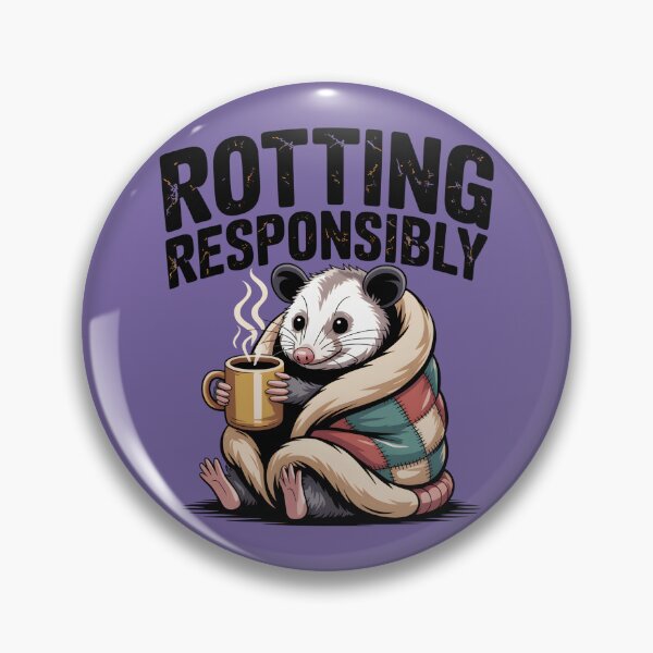 Item preview, Rotting Responsibly Cute Opossum Cozy Coffee Shirt designed and sold by Raw Tigers.