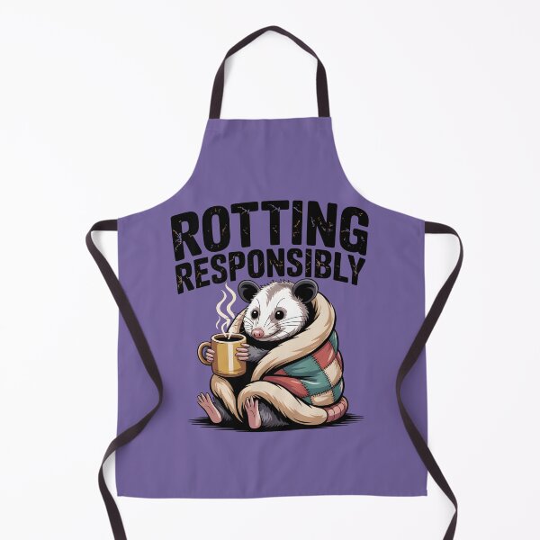 Item preview, Rotting Responsibly Cute Opossum Cozy Coffee Shirt designed and sold by Raw Tigers.
