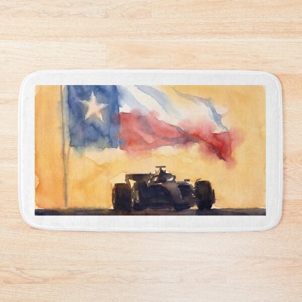 Item preview, Watercolor F1 Texas Flag Sunset Art – COTA Race Car Painting designed and sold by mentosdesigner.
