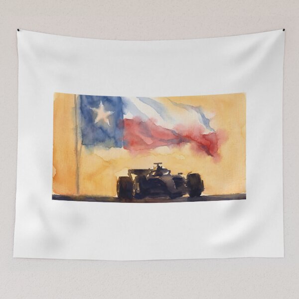 Item preview, Watercolor F1 Texas Flag Sunset Art – COTA Race Car Painting designed and sold by mentosdesigner.