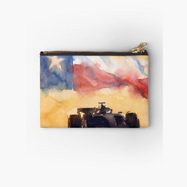 Item preview, Watercolor F1 Texas Flag Sunset Art – COTA Race Car Painting designed and sold by mentosdesigner.