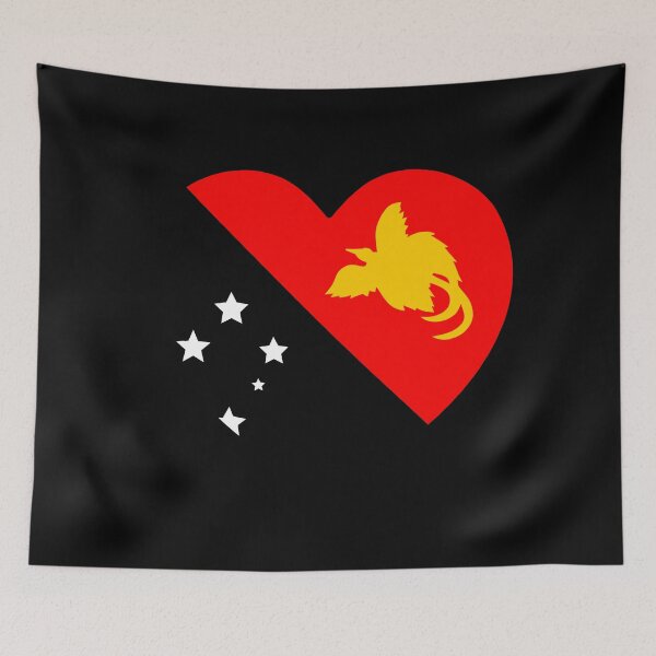Item preview, Papua New Guinea Flag Heart PG designed and sold by shitpostee.