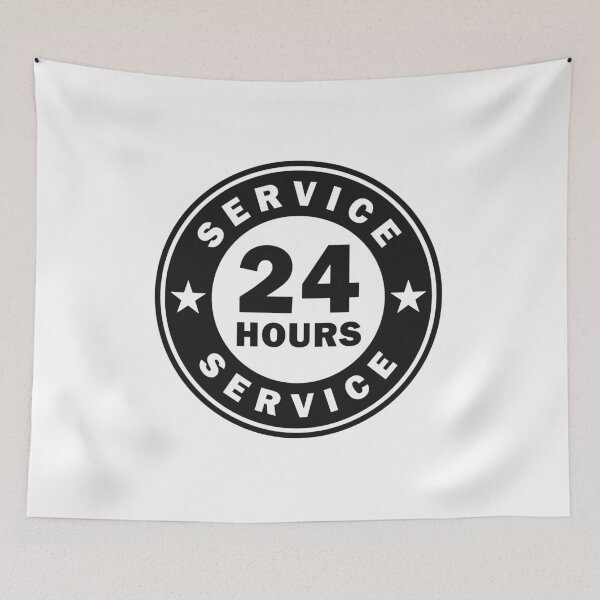 Item preview, 24/7 Service Circle Icon Symbol designed and sold by VectorForge Studio.